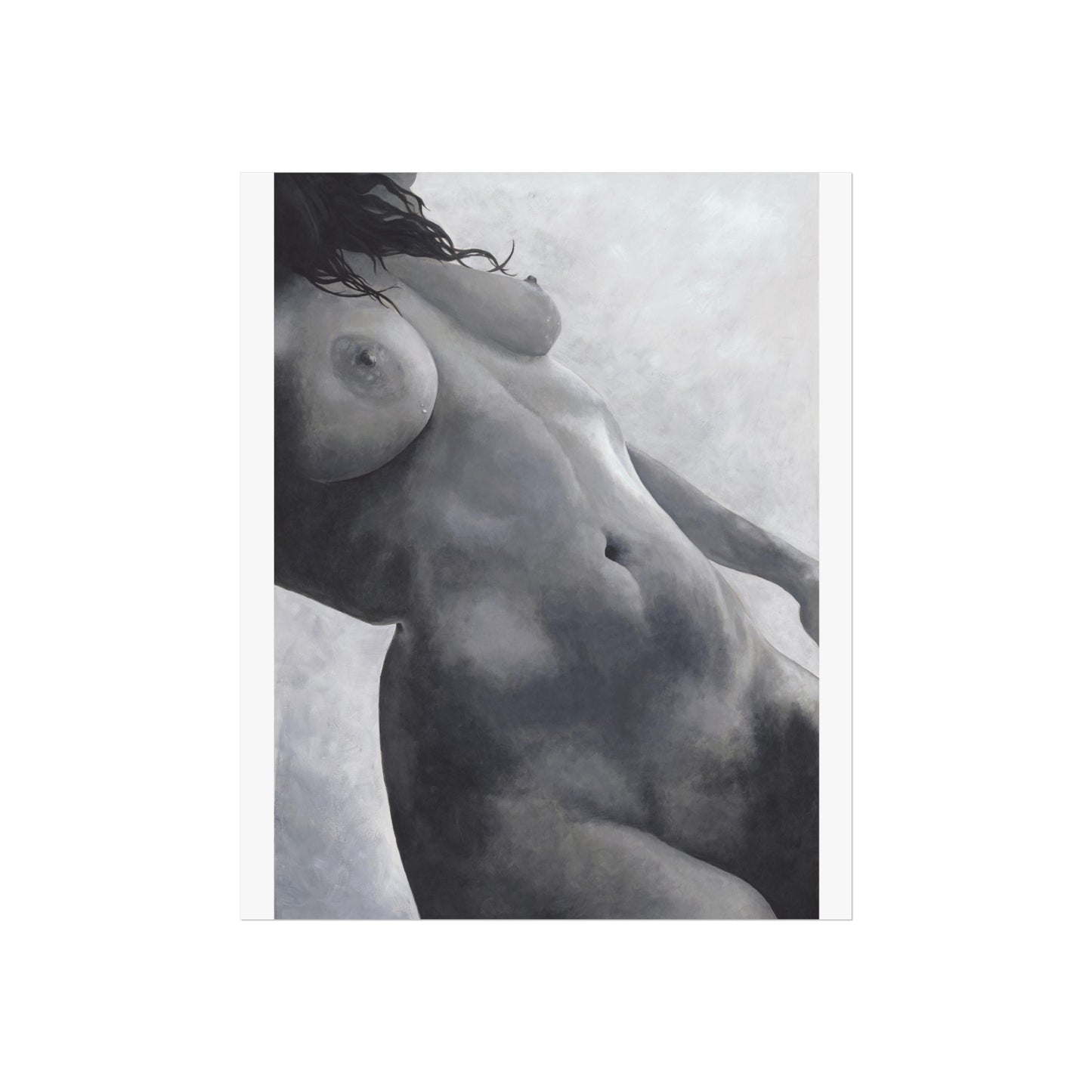 Black and White Figure Painting Print