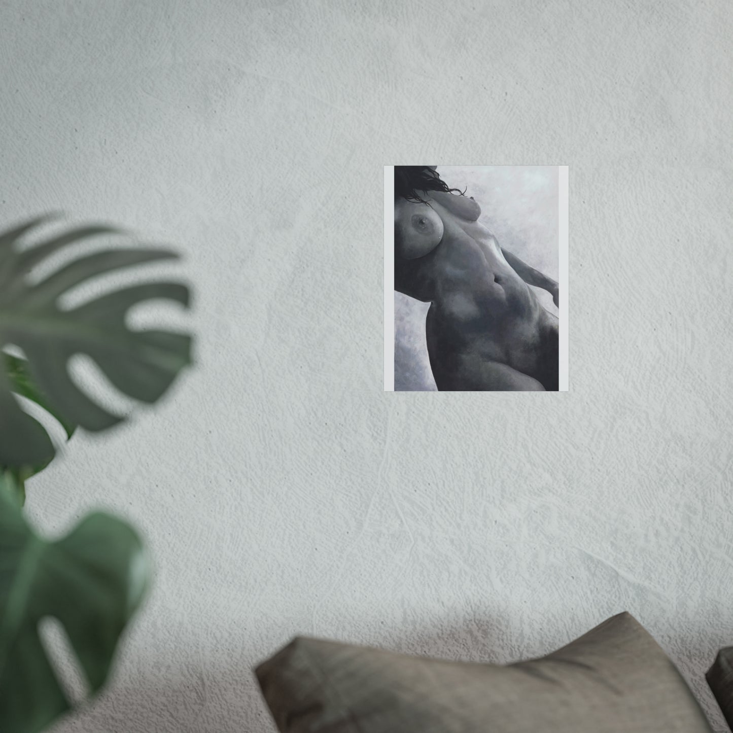 Black and White Figure Painting Print