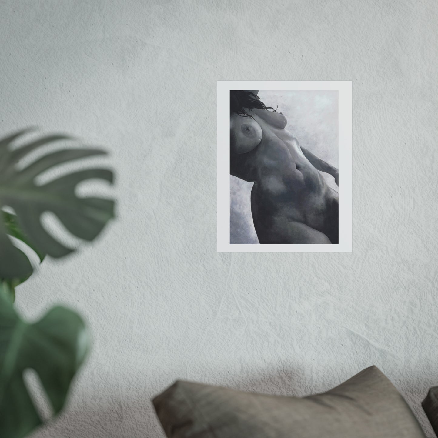 Black and White Figure Painting Print