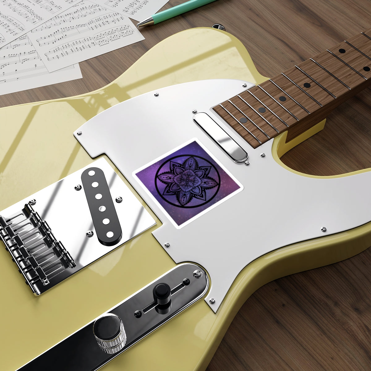 Plum Sanctuary Mandala - Die-Cut Stickers