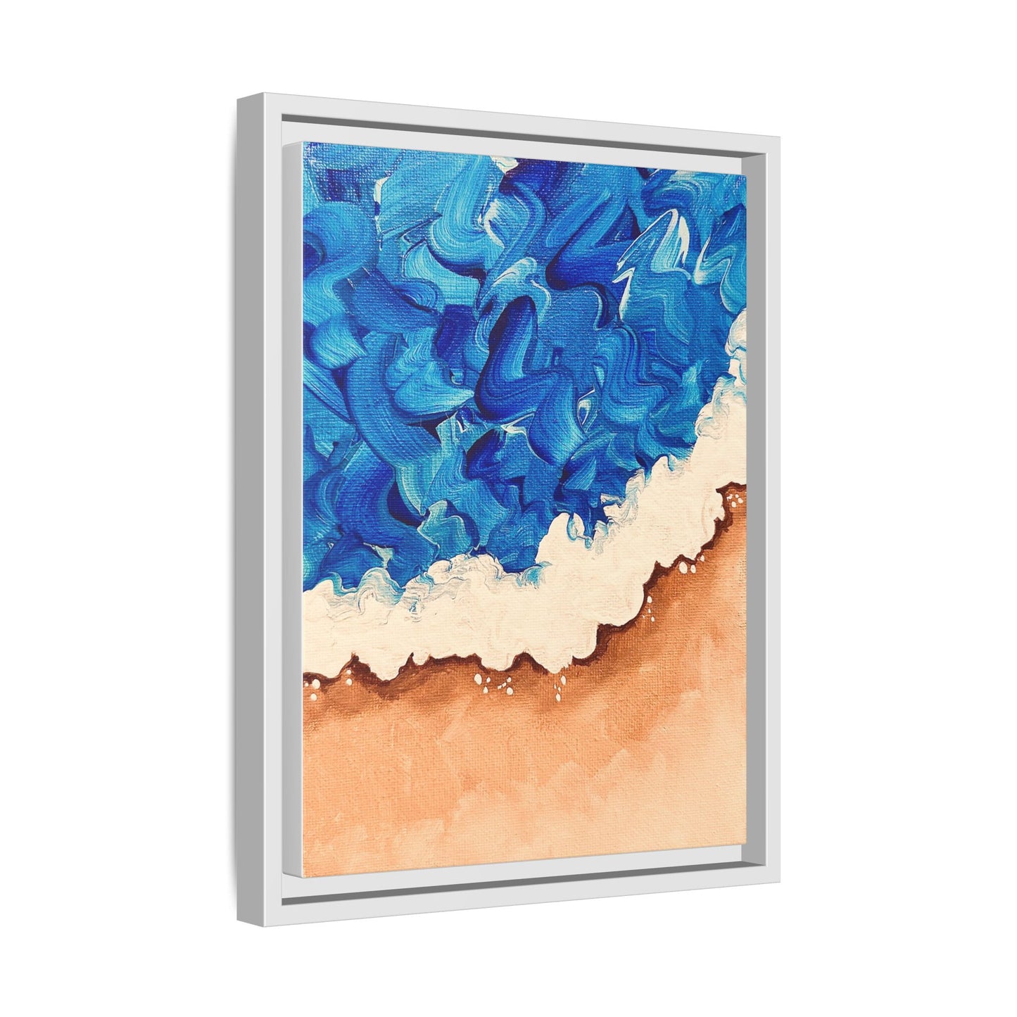 Held by the Shore - Matte Canvas, Framed (White)