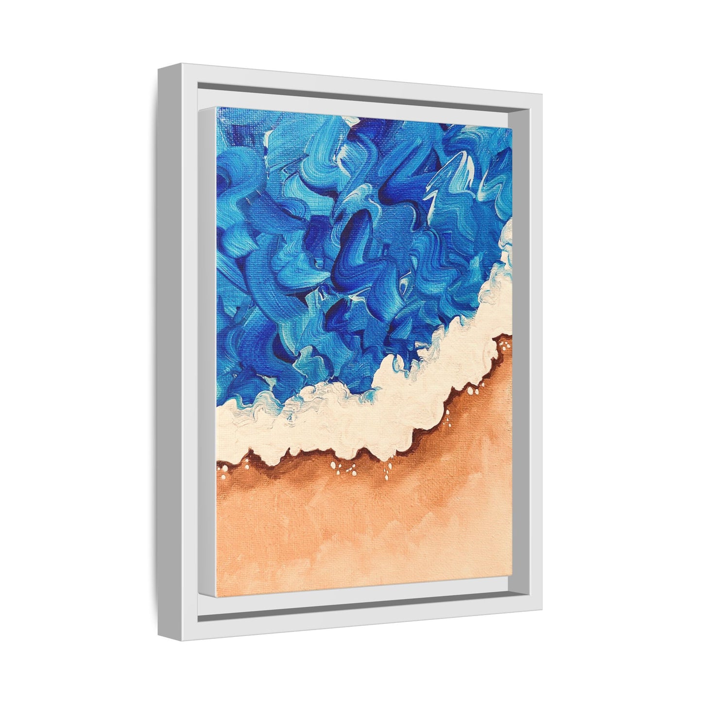 Held by the Shore - Matte Canvas, Framed (White)