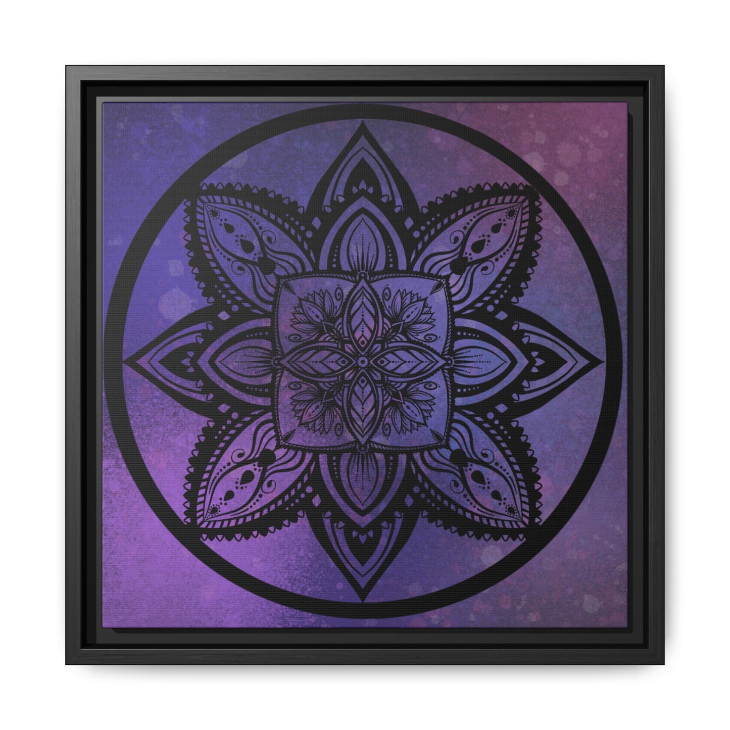 Plum Sanctuary Mandala - Matte Canvas, Framed (Multi-color)