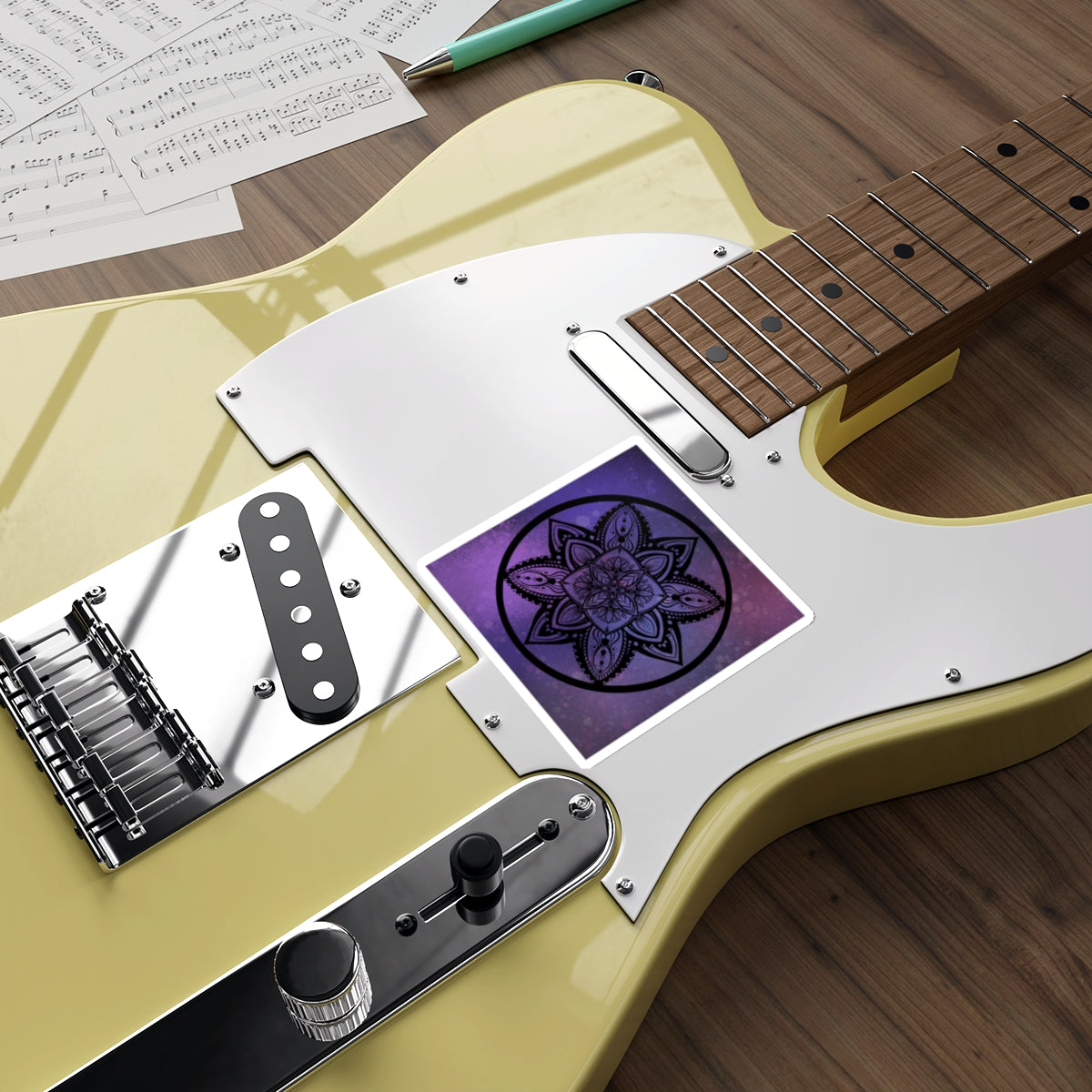 Plum Sanctuary Mandala - Die-Cut Stickers