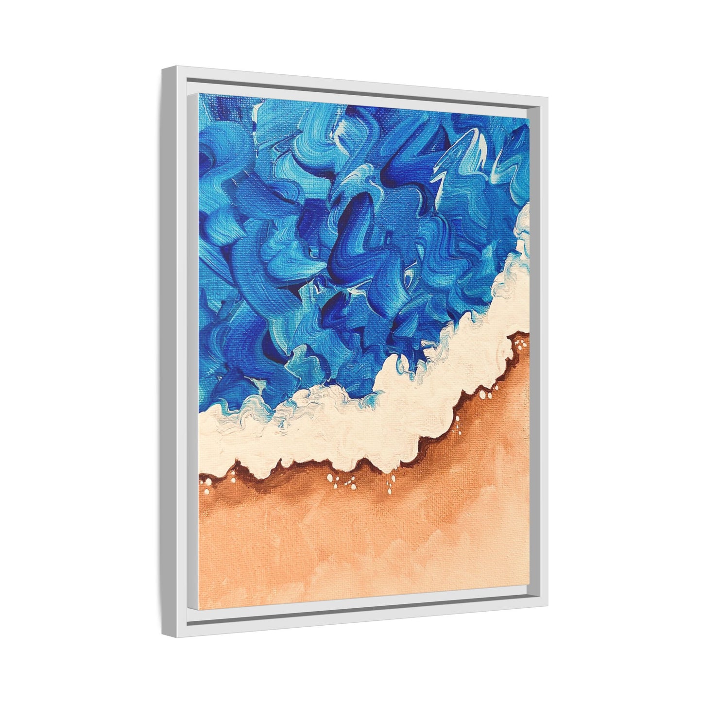 Held by the Shore - Matte Canvas, Framed (White)
