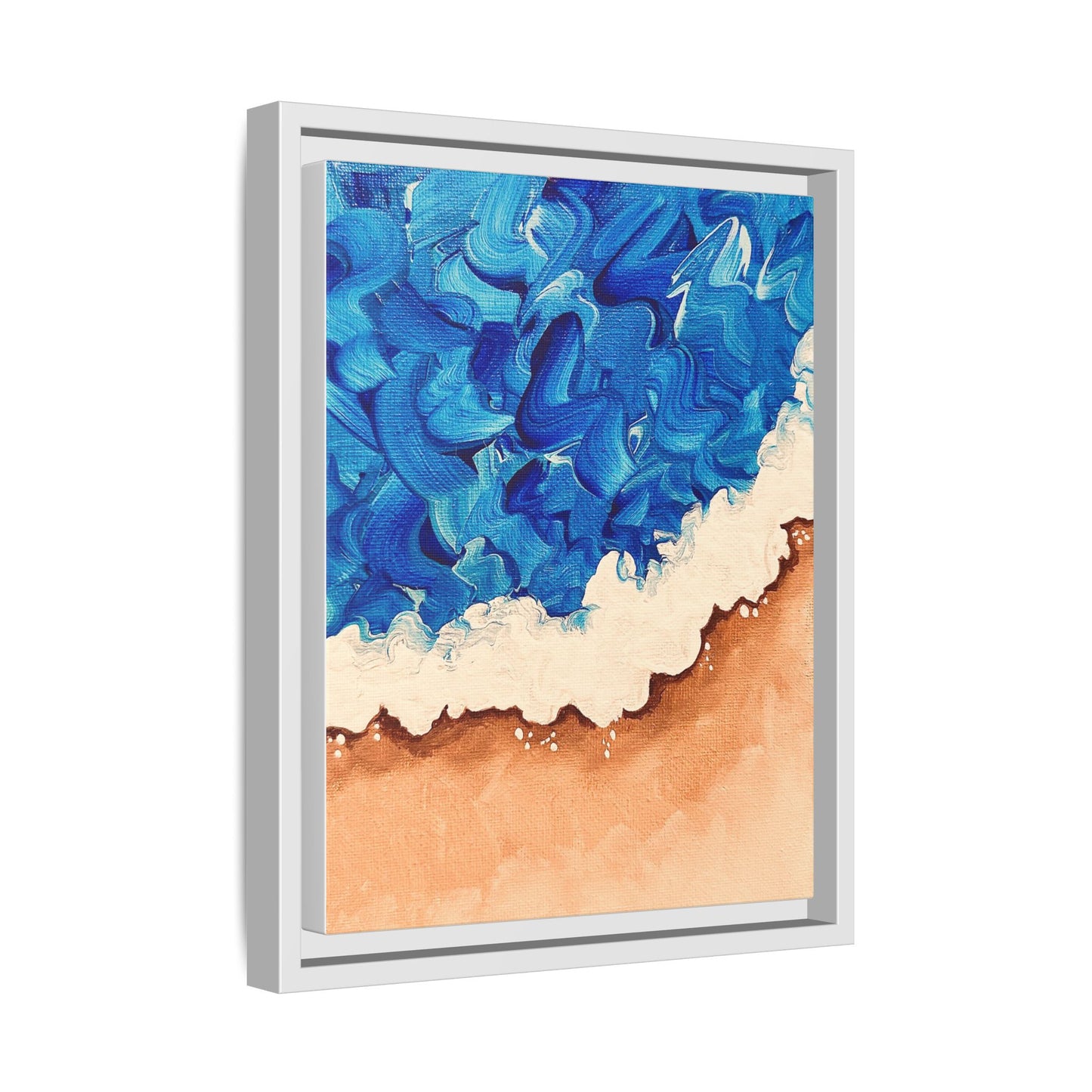 Held by the Shore - Matte Canvas, Framed (White)