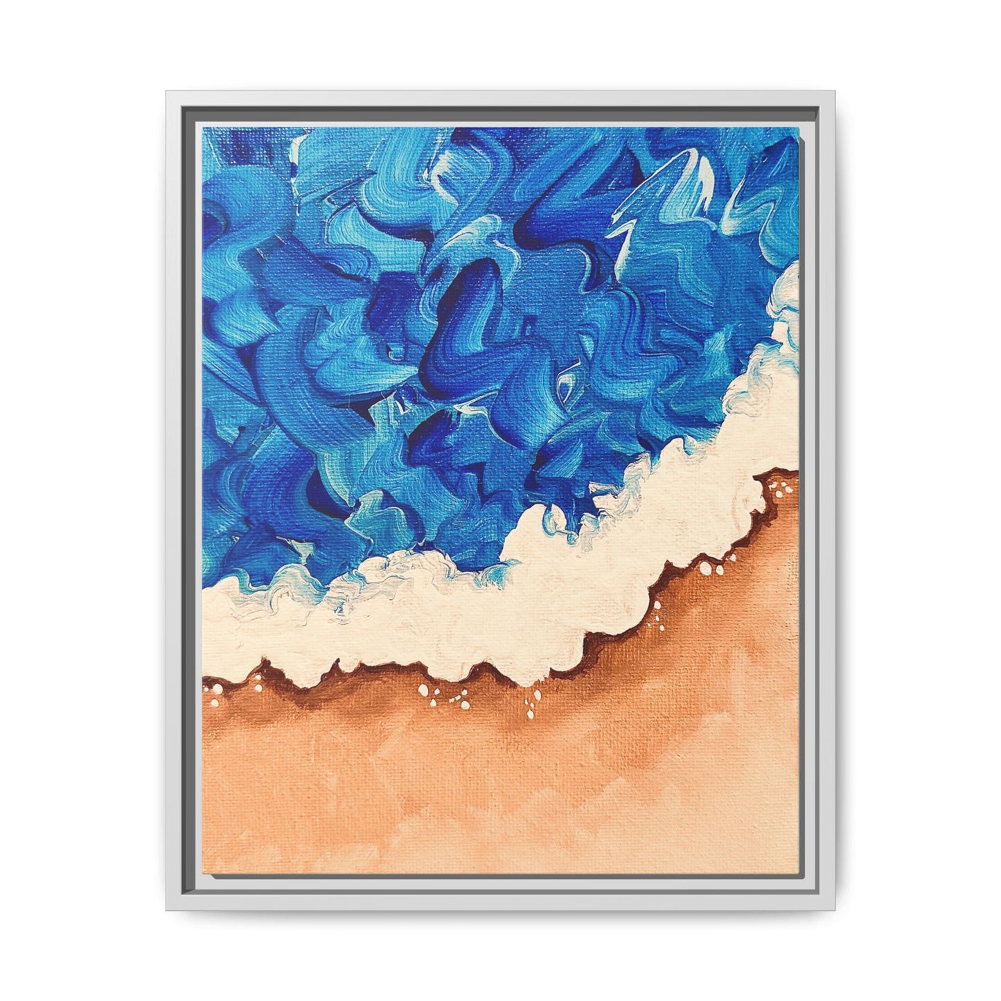 Held by the Shore - Matte Canvas, Framed (White)