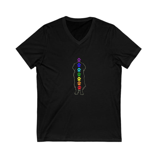 Chakra Golden Retriever Unisex V-Neck Tee