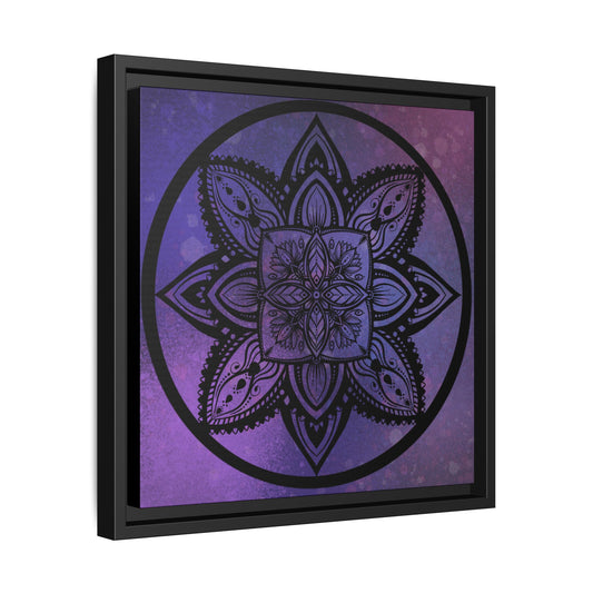 Plum Sanctuary Mandala - Matte Canvas, Framed (Multi-color)