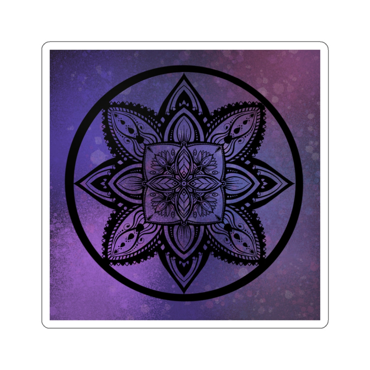 Plum Sanctuary Mandala - Die-Cut Stickers