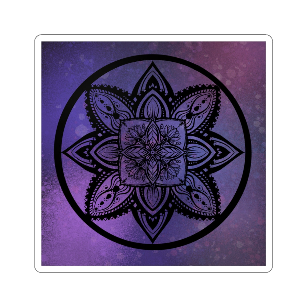 Plum Sanctuary Mandala - Die-Cut Stickers