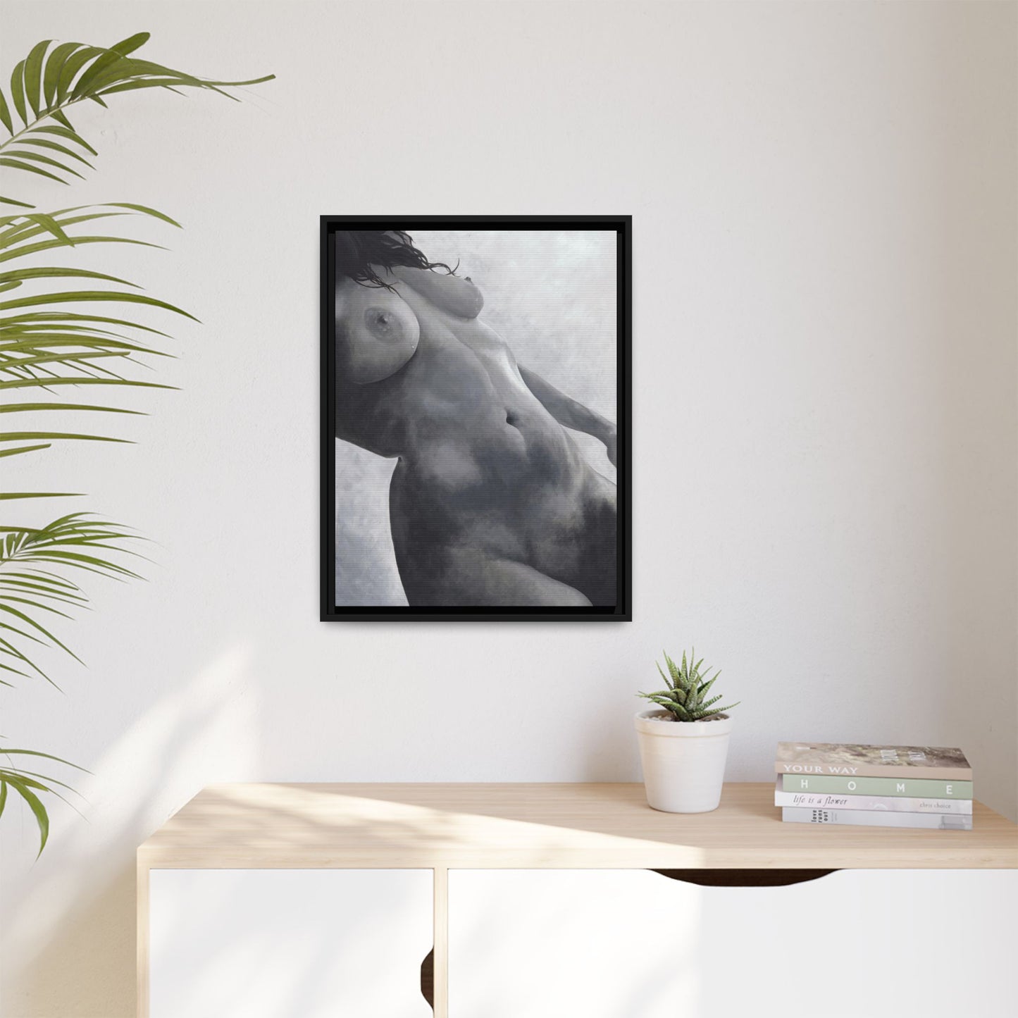"Send Nudes" - Printed on Matte Canvas, Black Frame