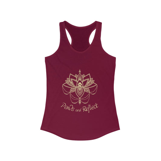 Paws and Reflect Ladies Racerback Tank