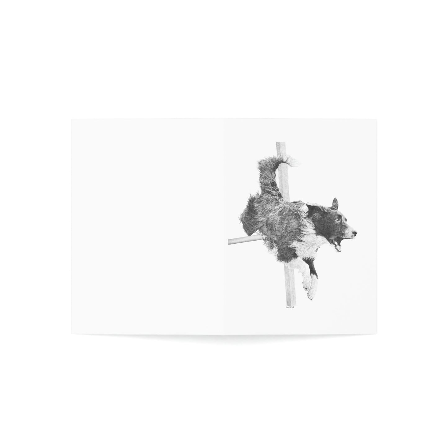 High Octane - Agility Border Collie Folded Greeting Cards
