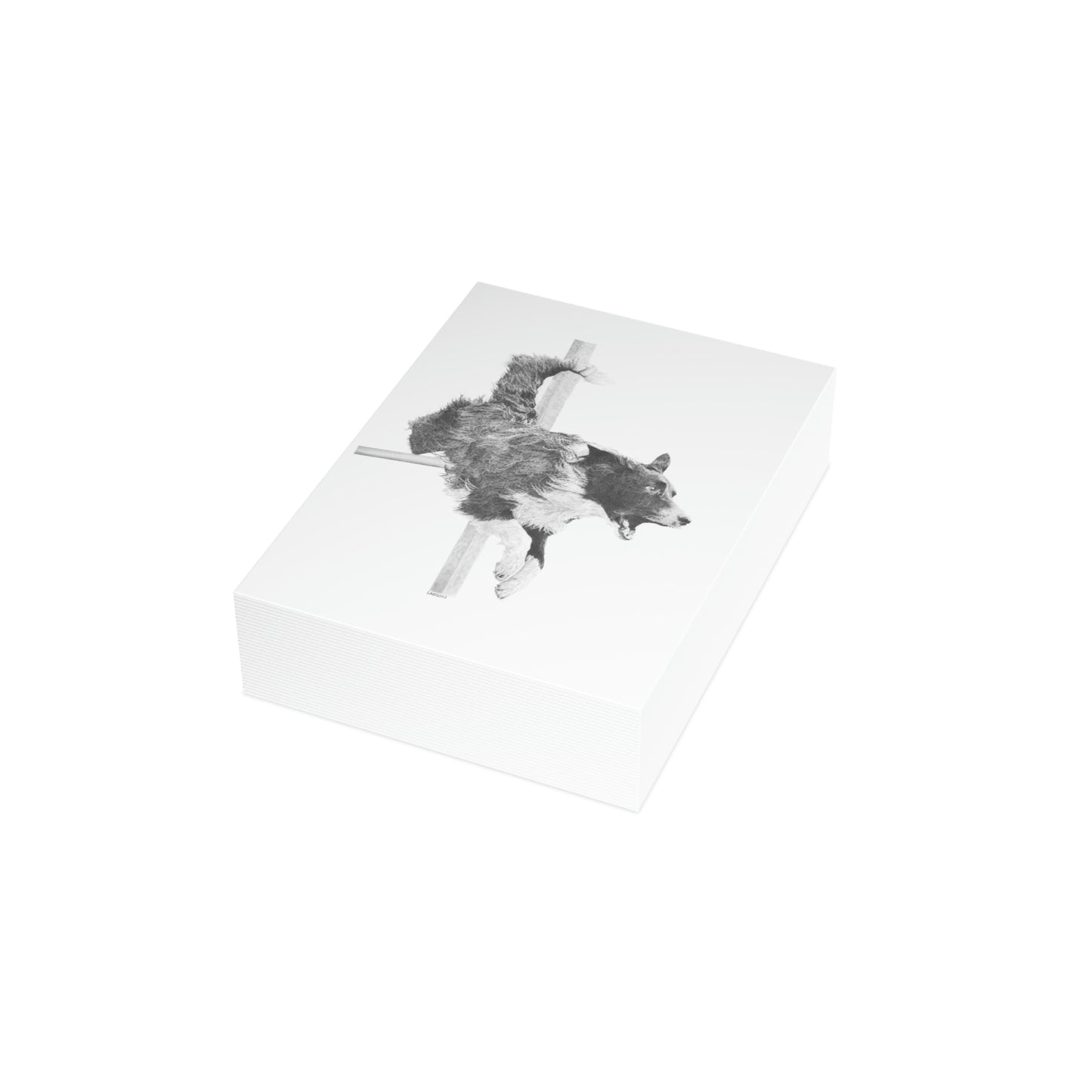 High Octane - Agility Border Collie Folded Greeting Cards